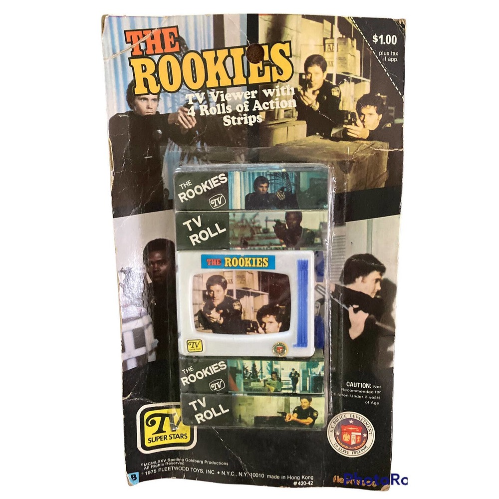Vintage The Rookies TV Viewer with 4 Rolls of Action Strips 1975 Fleetwood Toys